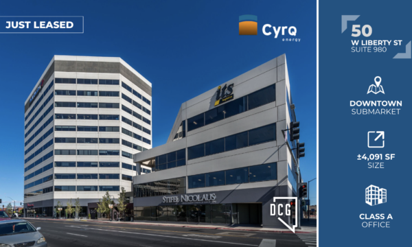 DCG Office Team Represents Basin Street Properties in Leasing 4,091 SF in Downtown Reno